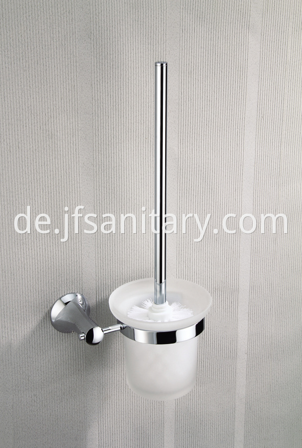 Toilet Brush With Wall Holder Chrome Set